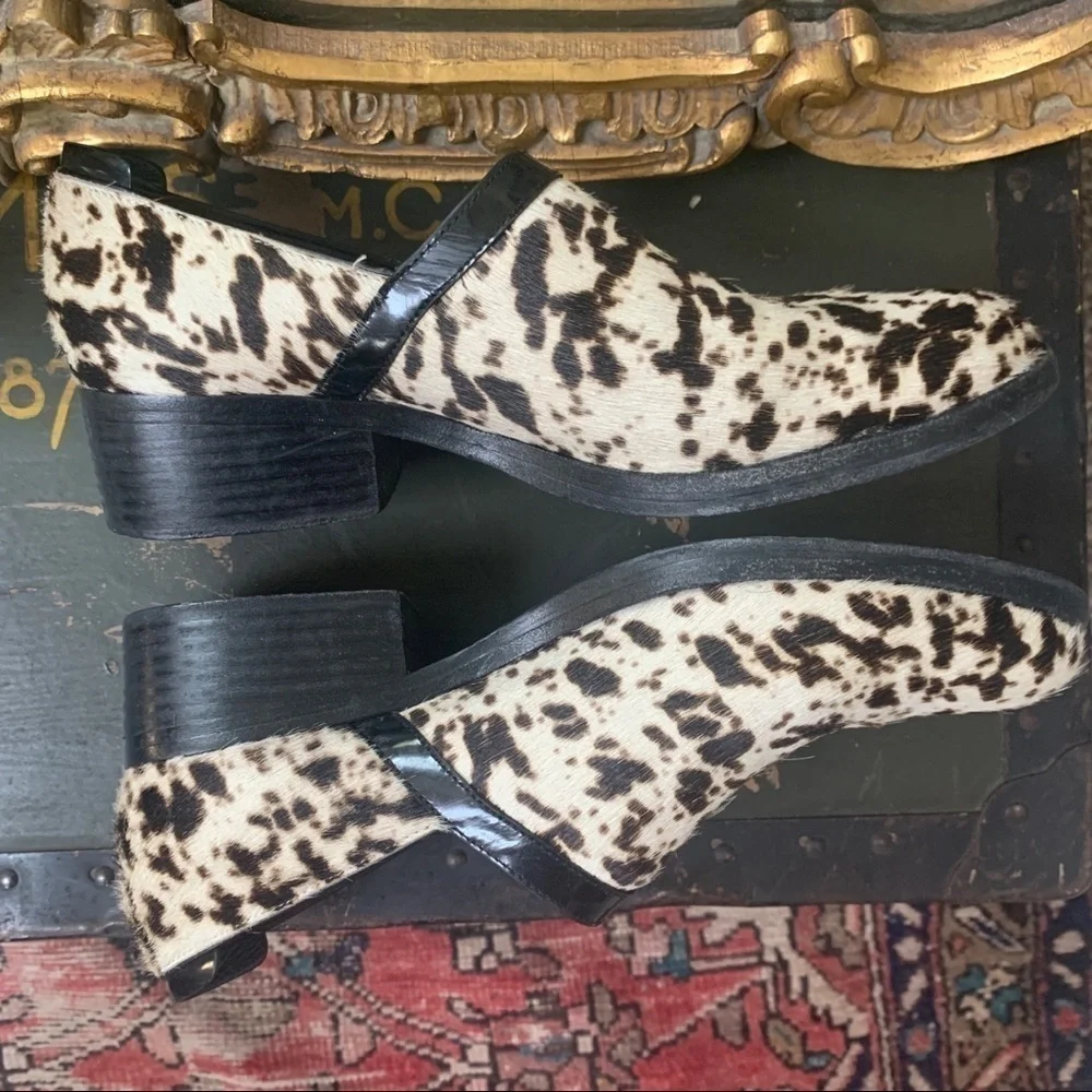 3.1 Phillip Lim Spotted Calf Hair Clog Loafers